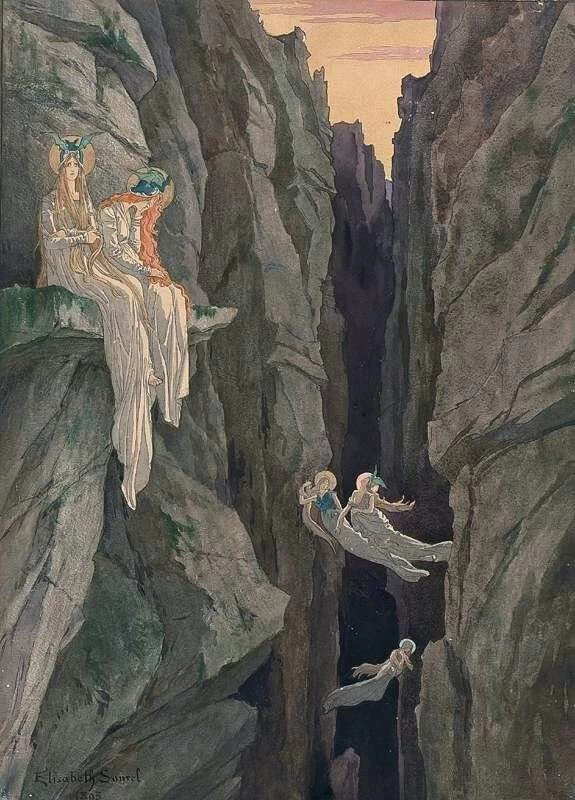 Elisabeth Sonrel - Spiriti femminili in un canyon, 1893